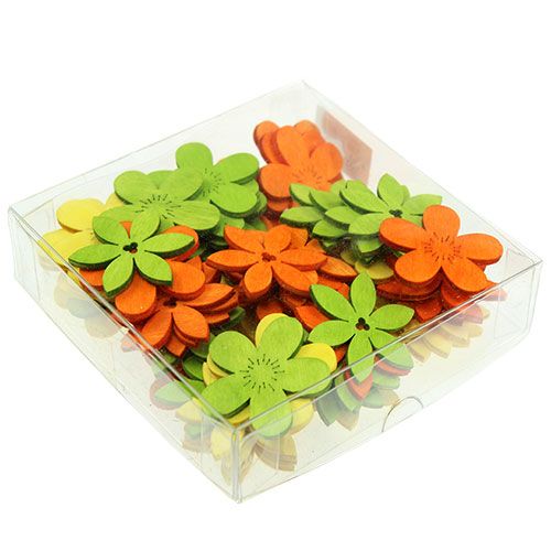 Floristik24 Träblommor 4cm färgglada ass. 72 st