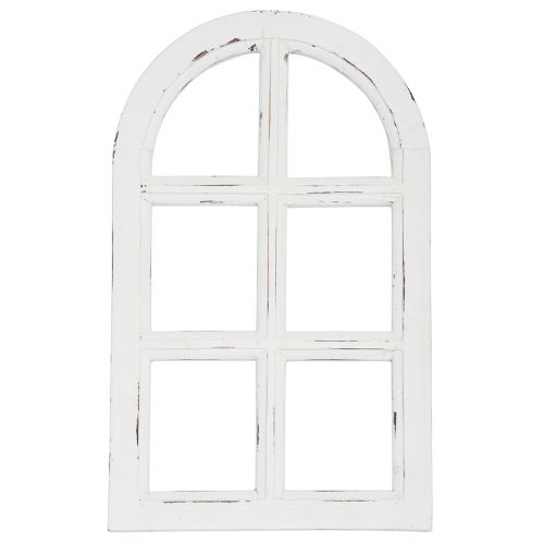 Floristik24 Trädekor shabby chic dekorativ fönsterram trä vit 29,5×48cm