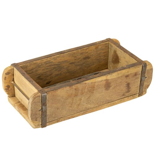 Floristik24 Trädekoration vintage tegelform brun, rost 31×14,5 cm H9 cm