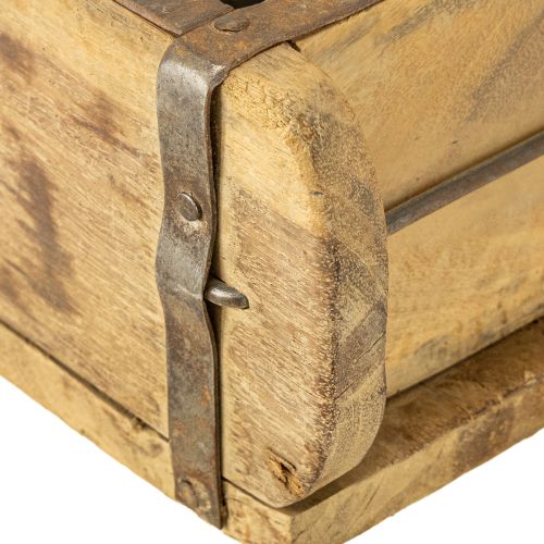 Artikel Trädekoration vintage tegelform brun, rost 31×14,5 cm H9 cm