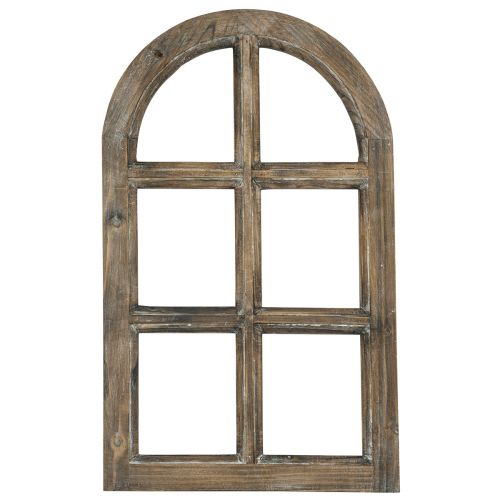 Floristik24 Trädekor rustik dekorativ fönsterbåge träbrun 29,5×48cm