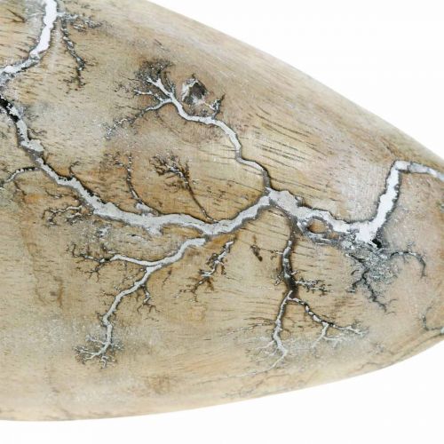Floristik24 Påskägg mangoträ naturlig vit tvättad påsk dekoration trä H16cm