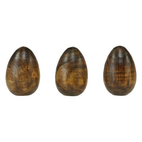 Artikel Träägg Brun Mango Trä Påskägg av trä H8cm 3st