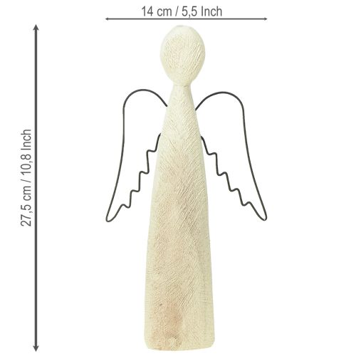 Artikel Träängel naturlig skyddsängel träfigur modern H27,5 cm