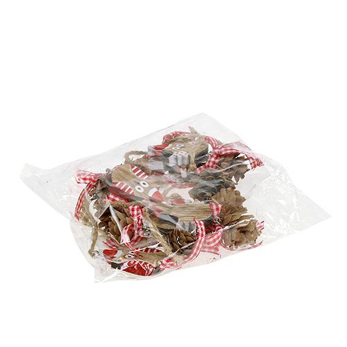 Floristik24 Träfiguruggla med kottar 8 cm naturliga 10st