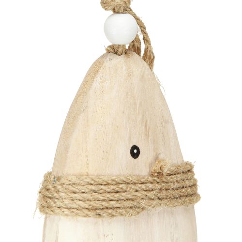 Artikel Träfiskdekoration maritimt hänge Paulownia trä 27cm 2st
