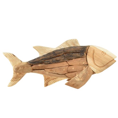 Floristik24 Trä fisk teak trä dekoration fisk bord dekoration trä 63cm