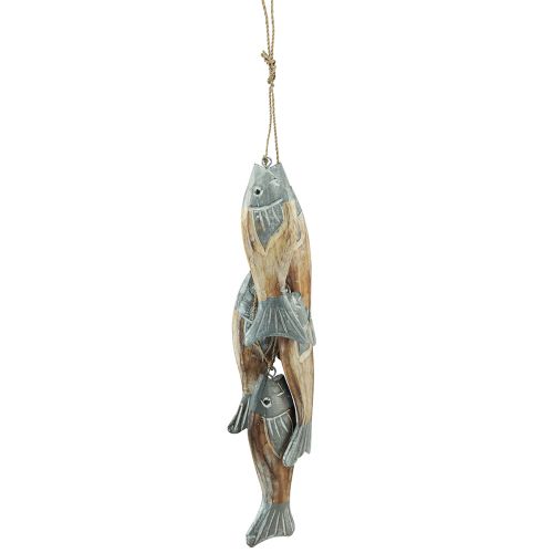 Floristik24 Träfisk silvergrå hängare med 5 fiskar trä 15cm