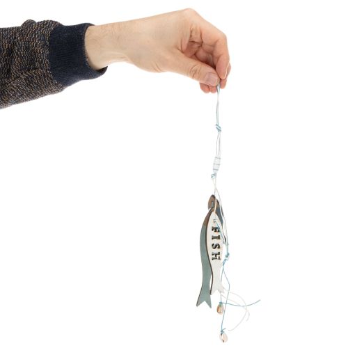 Träfiskhängare, blå, 36 cm, 4 stycken | Floristik24.se