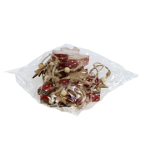 Floristik24 Trähängare stjärna och ängel natur/röd 48cm 4st