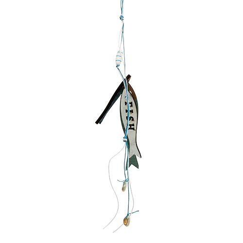 Artikel Trähängare fiskblå 36cm 4 st