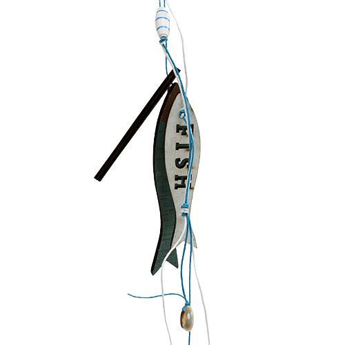Artikel Trähängare fiskblå 36cm 4 st