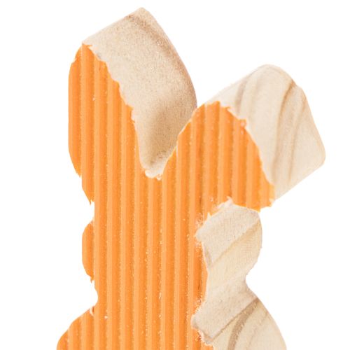 Artikel Trädekorationer av påskhare, gul och orange, 4x8cm, 6 delar