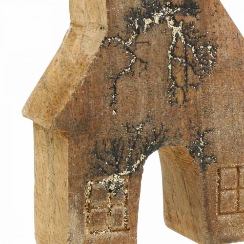Artikel Trähusdekoration Julhus trähusdekoration trästativ H10cm