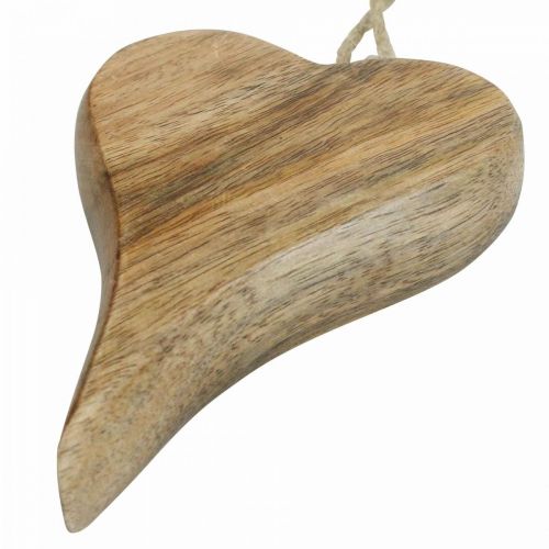 Floristik24 Trä hjärta deco hängare hjärta trä dekoration för att hänga natur 14cm