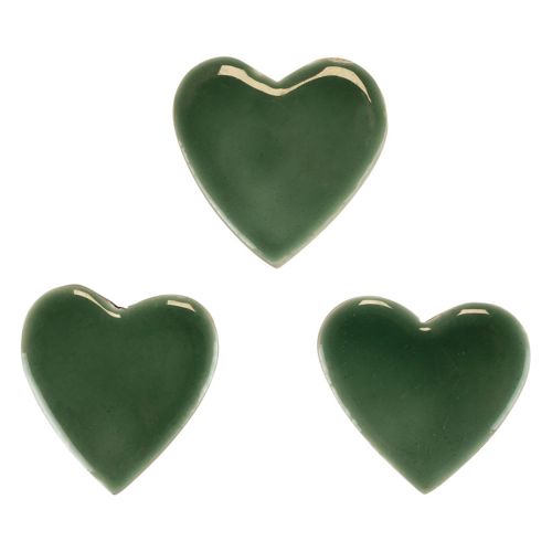 Floristik24 Trähjärtan dekorativa hjärtan grönt blankt trä 4,5cm 8st