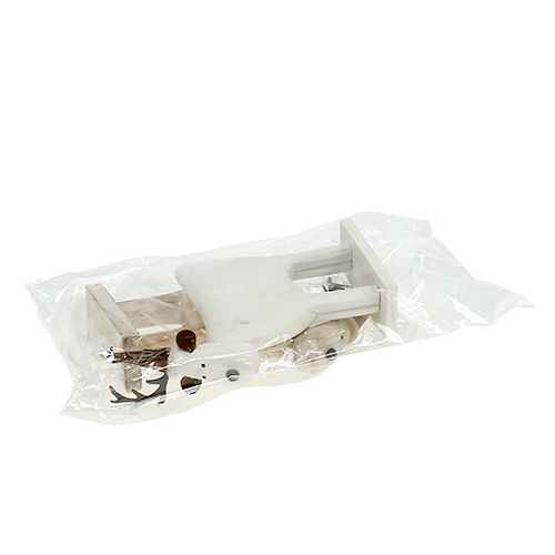 Floristik24 Trähjort Vit H16,5cm 2st