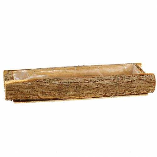Floristik24 Planter av naturligt trä 40cm x 15cm H6cm