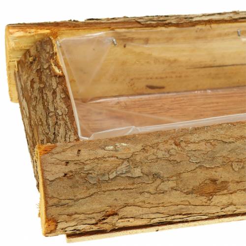 Floristik24 Planter av naturligt trä 40cm x 15cm H6cm