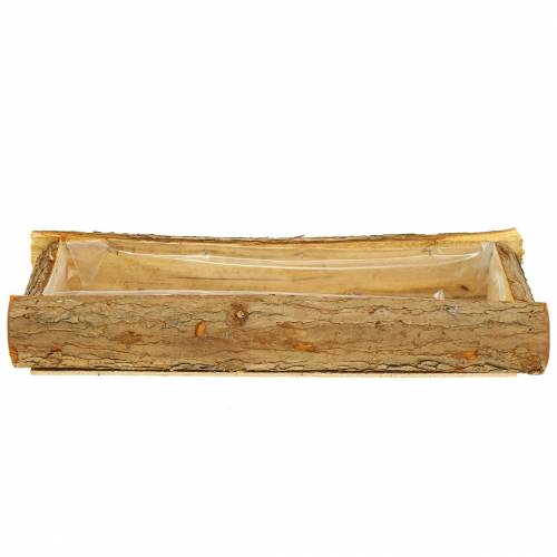 Floristik24 Planter av naturligt trä 40cm x 15cm H6cm