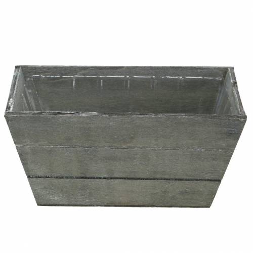 Floristik24 Planter trälåda grå tvättad 20x12cm H10cm