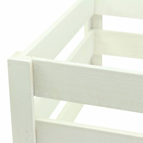 Floristik24 Trälåda vit 43,5 cm / 37,7 cm / 31,8 cm uppsättning av 3