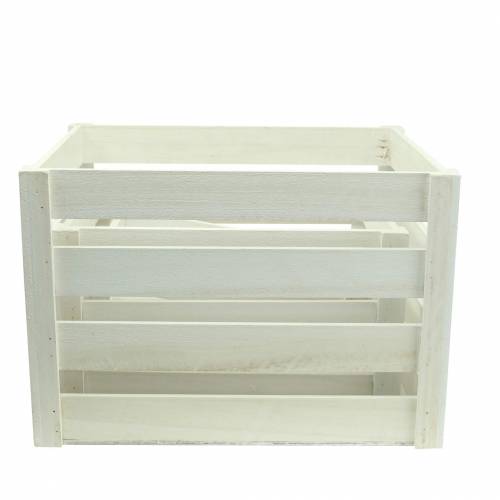Floristik24 Trälåda vit 43,5 cm / 37,7 cm / 31,8 cm uppsättning av 3