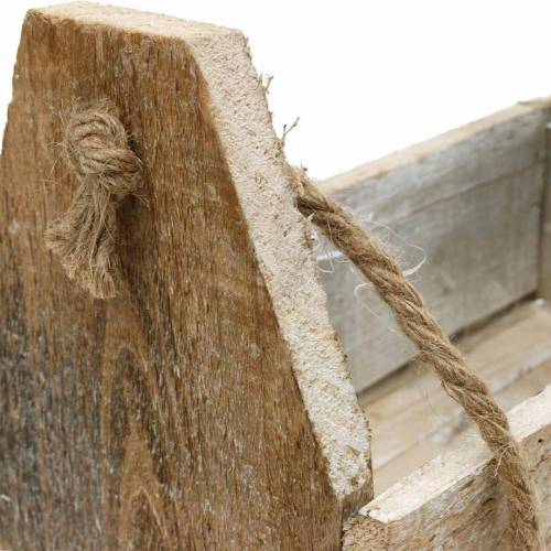Floristik24 Trälåda för plantering, verktygslåda, växtlåda med handtag, trädekoration 30 cm