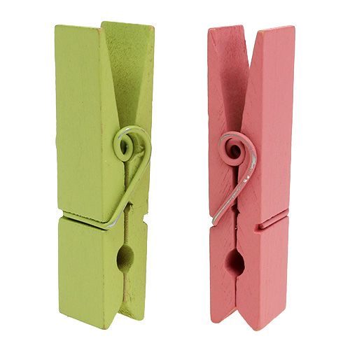Floristik24 Träklämmor färgglada 7,2cm 48 st