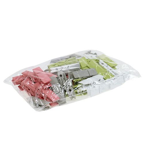 Floristik24 Träklämmor färgglada 7,2cm 48 st