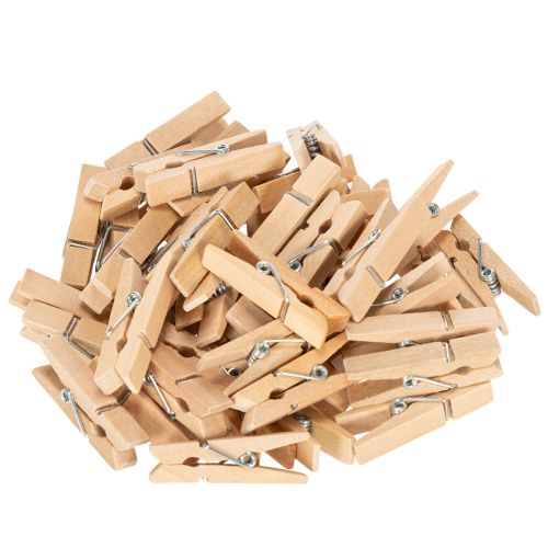 Floristik24 Träklämma mini klädnypa dekorativa klämmor 3,5 cm 50 st