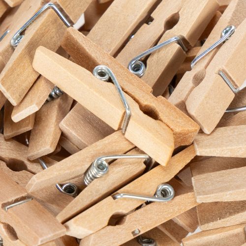 Artikel Träklämma mini klädnypa dekorativa klämmor 3,5 cm 50 st