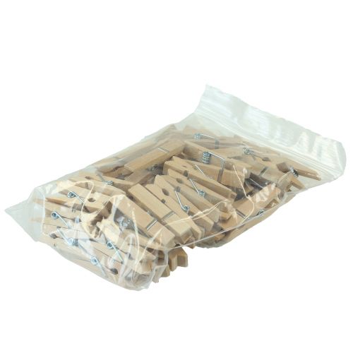 Artikel Träklämma mini klädnypa dekorklämma 3,5cm 50 st
