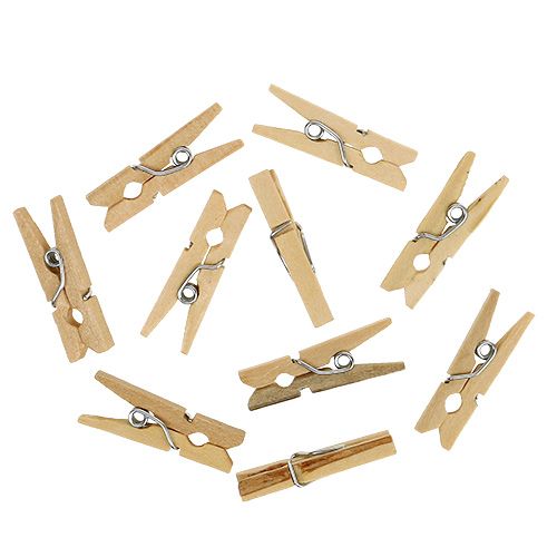 Floristik24 Träklämmor natur 2,5cm 72 st