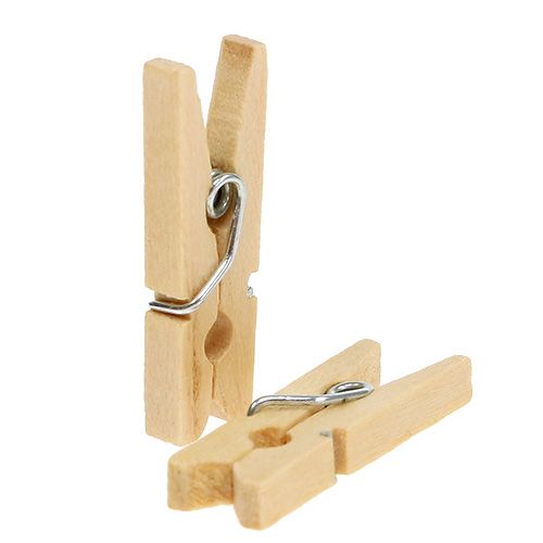 Floristik24 Träklämmor natur 2,5cm 72 st