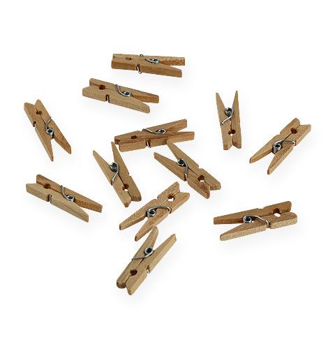 Artikel Dekorativa träklämmor 3cm natur 72 st