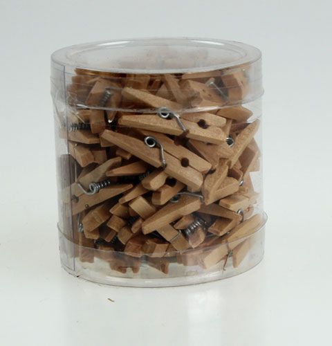 Artikel Dekorativa träklämmor 3cm natur 72 st