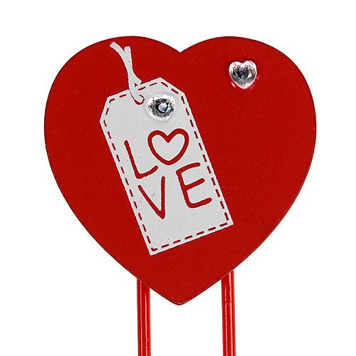 Artikel Träklämmor hjärta &quot;Love&quot; dekorativt hjärta Alla hjärtans gåva 2st