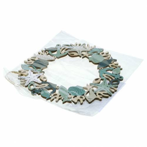 Floristik24 Maritim träkrans att hänga 21 cm