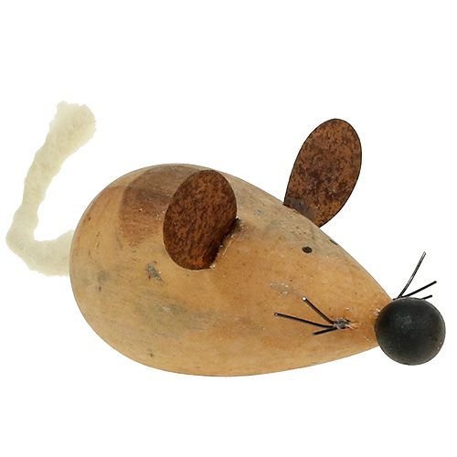 Floristik24 Trämus vit, natur 16cm 4st