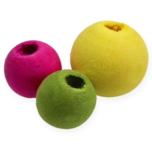 Floristik24 Träpärlor i olika färger Ø8mm, Ø12mm 90g