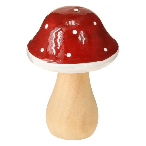 Floristik24 Träsvampar, paddesvampar, dekoration, trä, FSC, rödbrun, H6,5/7 cm, 4 stycken