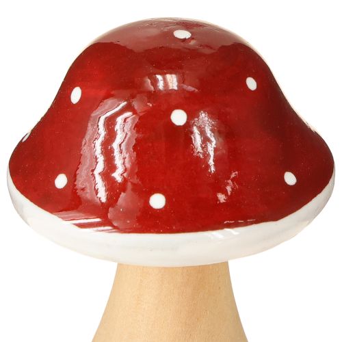 Floristik24 Träsvampar, paddesvampar, dekoration, trä, FSC, rödbrun, H6,5/7 cm, 4 stycken