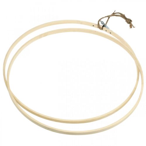 Artikel Träring rund, handgjord, broderiram, DIY, boho stil Ø24cm