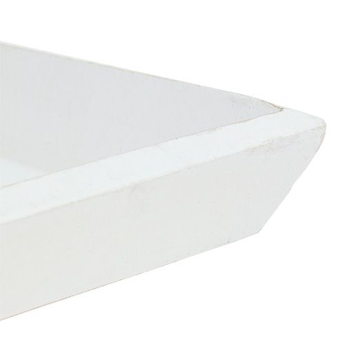 Floristik24 Träskål 25 cm x 25 cm i vitt