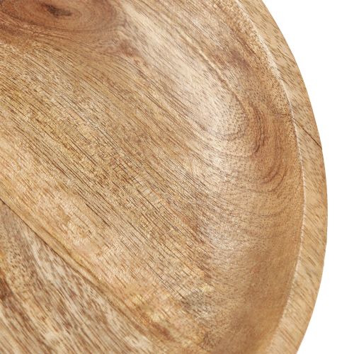 Artikel Träskål med fot dekorativ skål trä natursvart Ø25cm