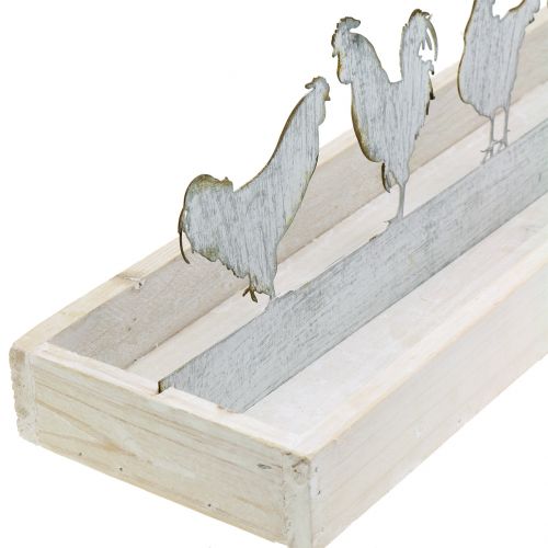 Floristik24 Träbricka med kran 46 cm