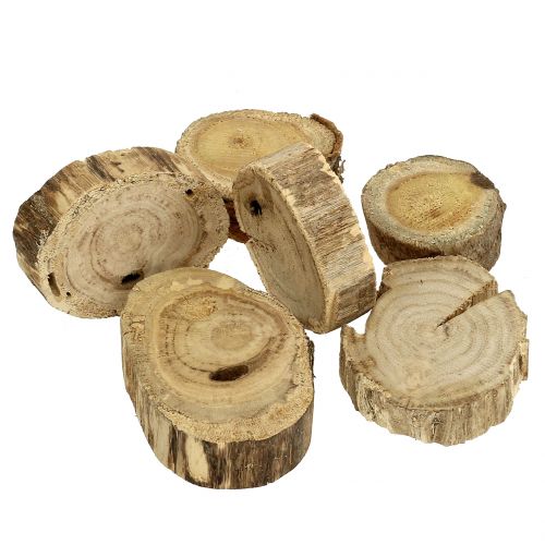 Floristik24 Träskivor träringar naturliga 500 g