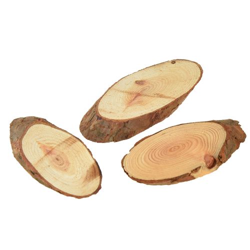 Floristik24 Träskivor ovala bordsdekoration hantverksmaterial 6,5-8cm 450g