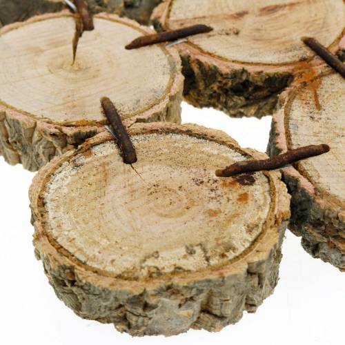 Floristik24 Dekorativ dalbana, träskivor, naturliga 22 × 22cm